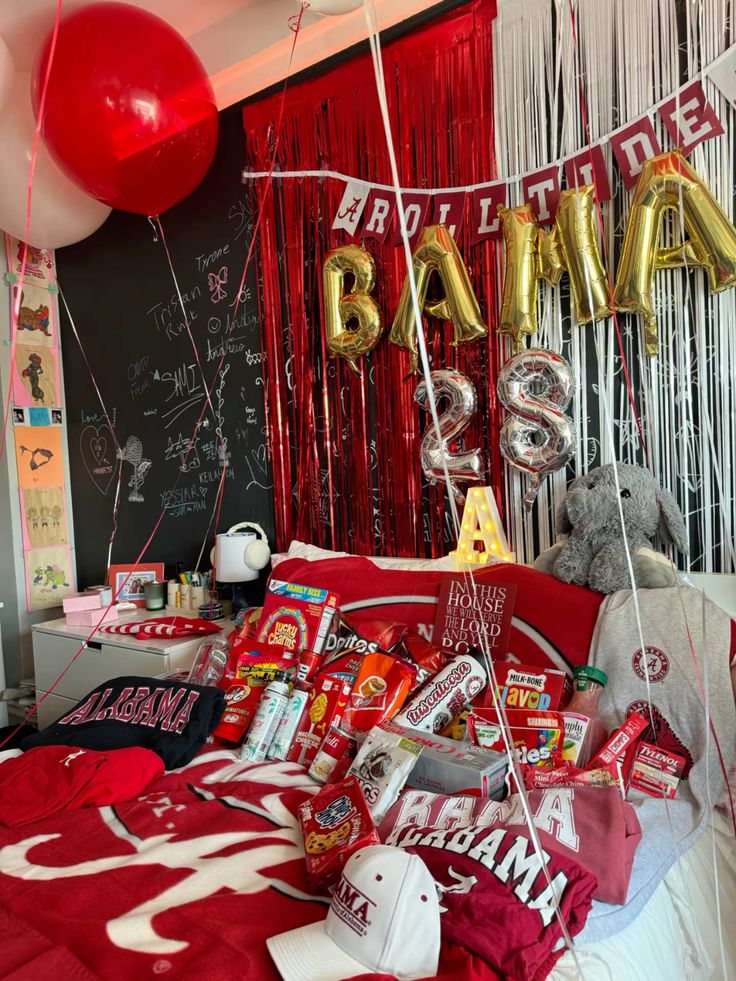 University of Alabama bed party celebration