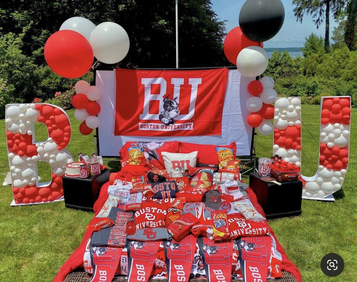 Boston University bed party setup