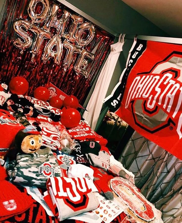Ohio State Buckeyes bed party celebration