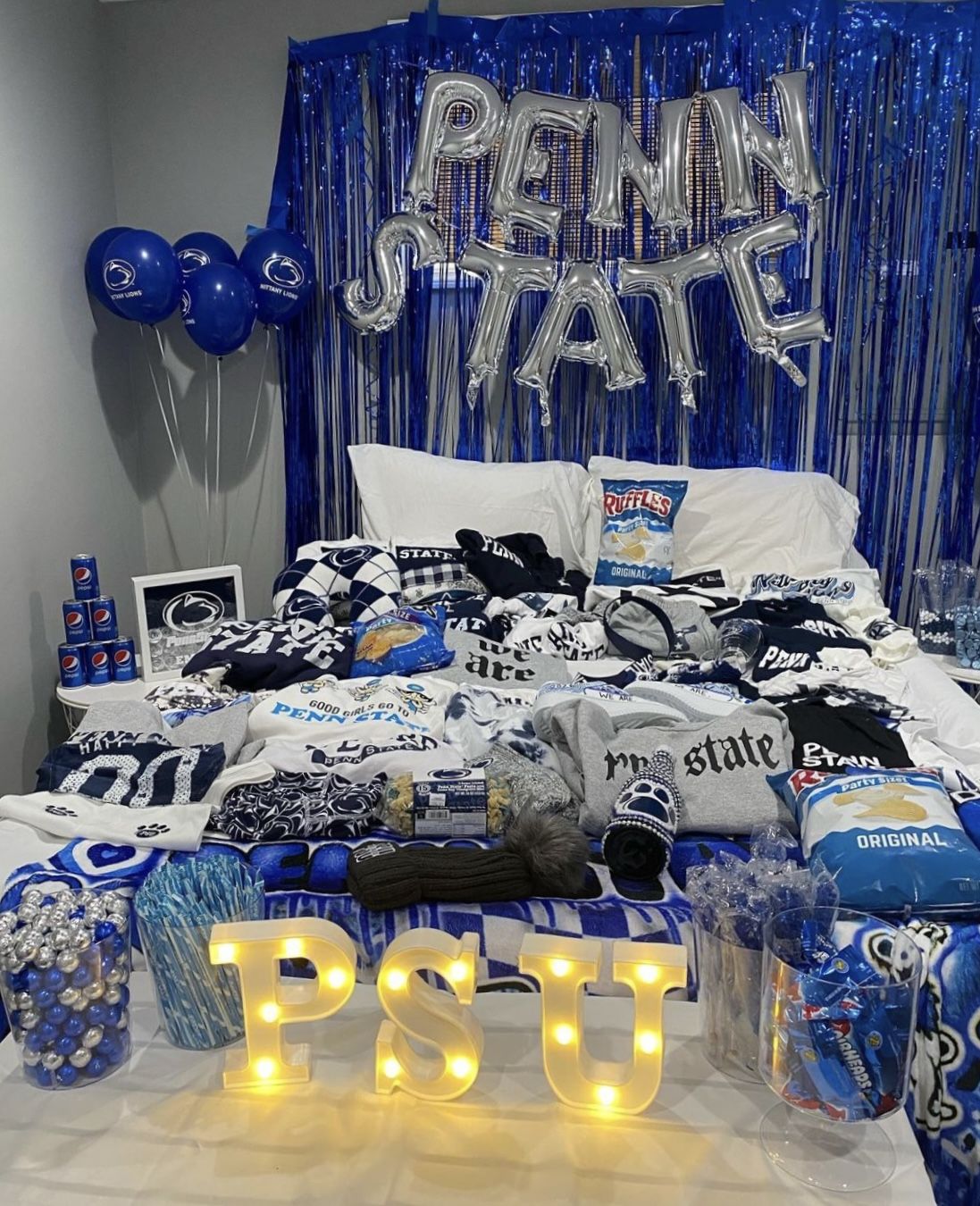 PSU Nittany Lions bed party celebration