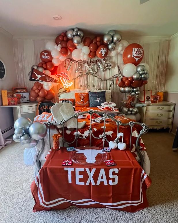 Texas Longhorns bed party celebration