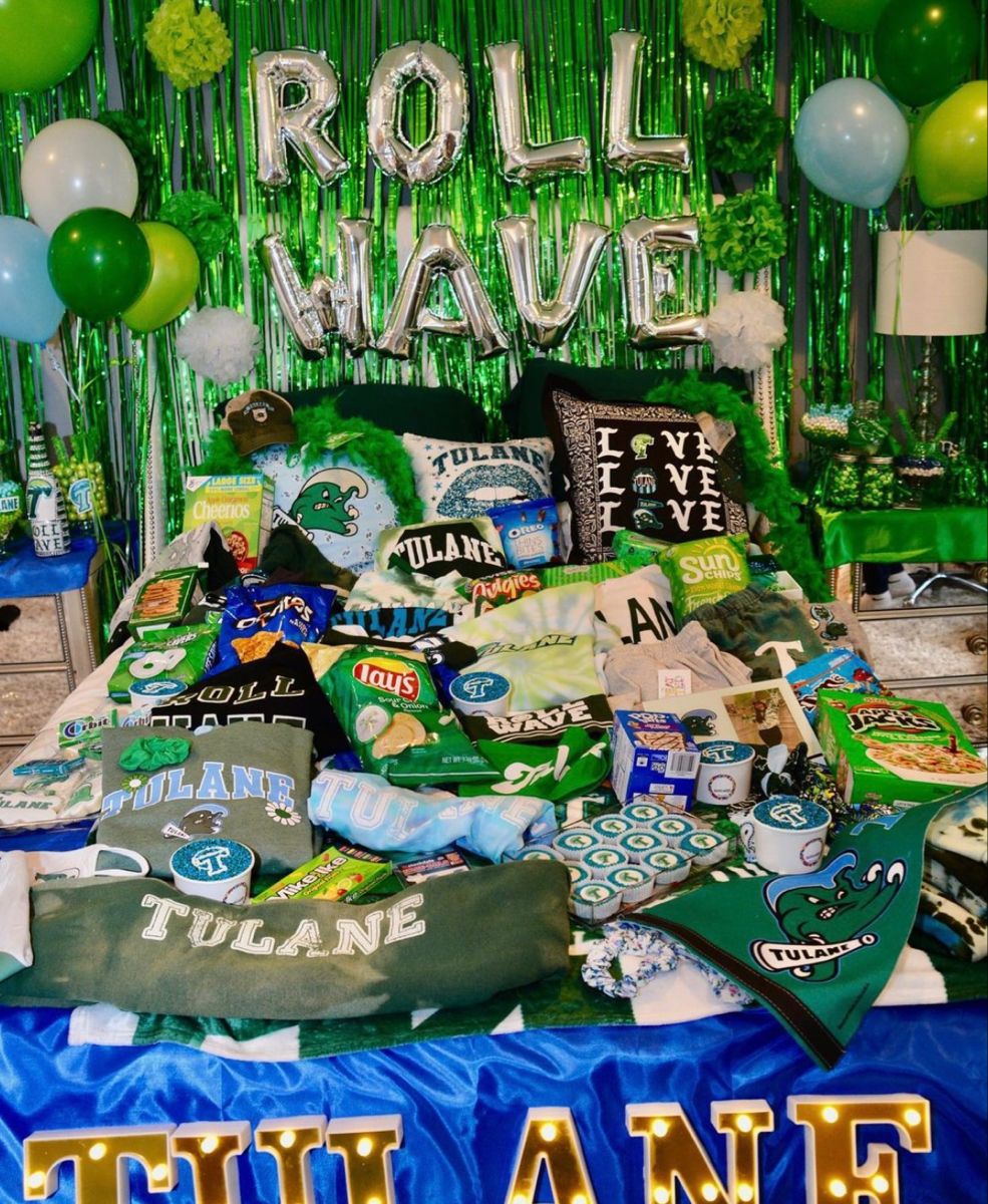 Tulane Green Wave bed party celebration