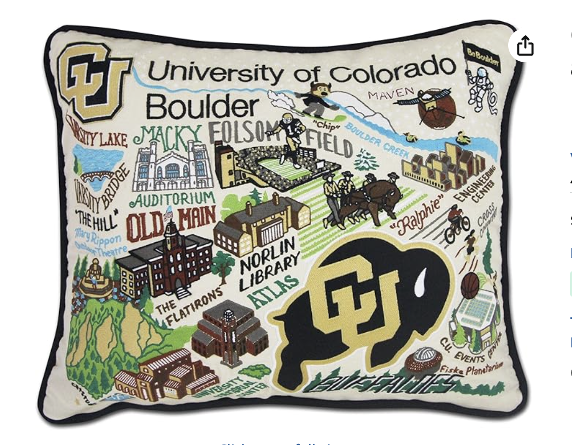 UC Boulder Custom Pillow