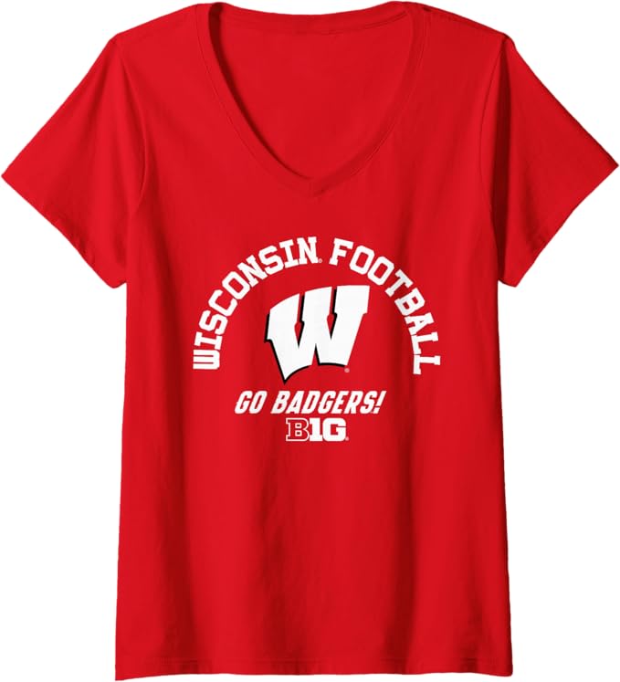Wisco Red V-Neck