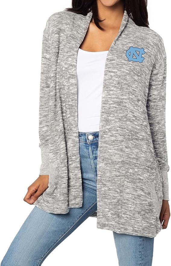 UNC Grey Heathered Cardigan