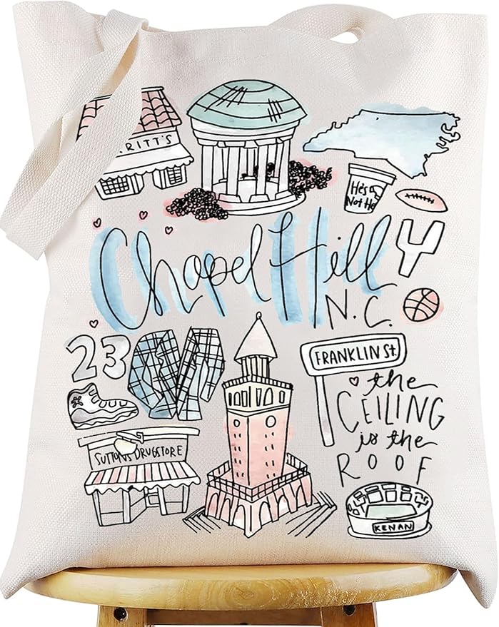 Chapel Hill Canvas Tote Bag