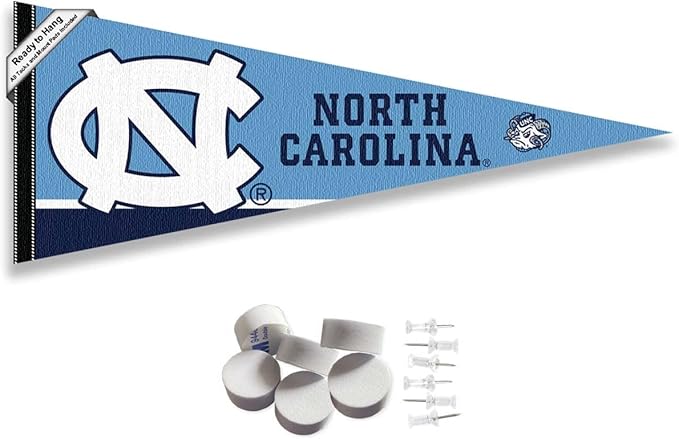 UNC Triangle Pennant Banner